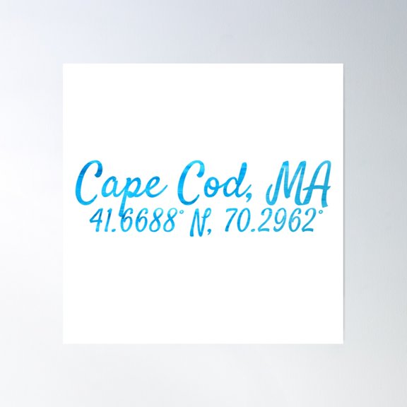 Cape Cod Poster Wall Art, Modern Wall Decor, 8x12 UNFRAMED