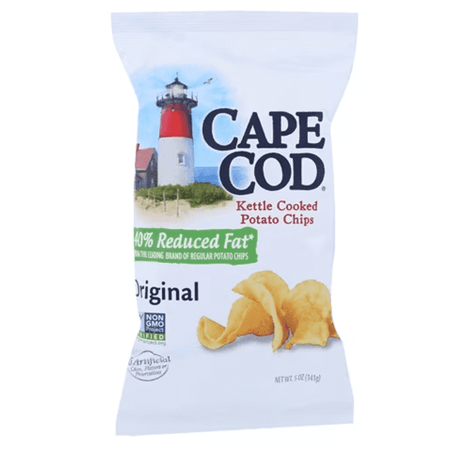 Cape Cod Potato Chips, Less Fat Original Kettle Cooked Chips, 5 oz Pack ...