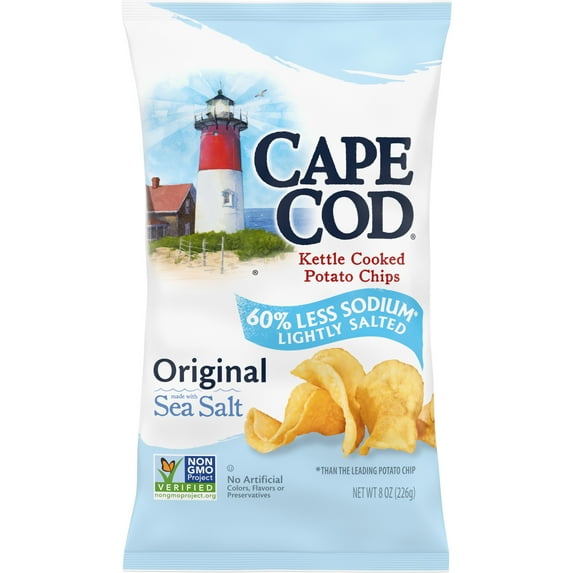 Cape Cod Potato Chips, Lightly Salted Original Kettle Chips, 8 oz