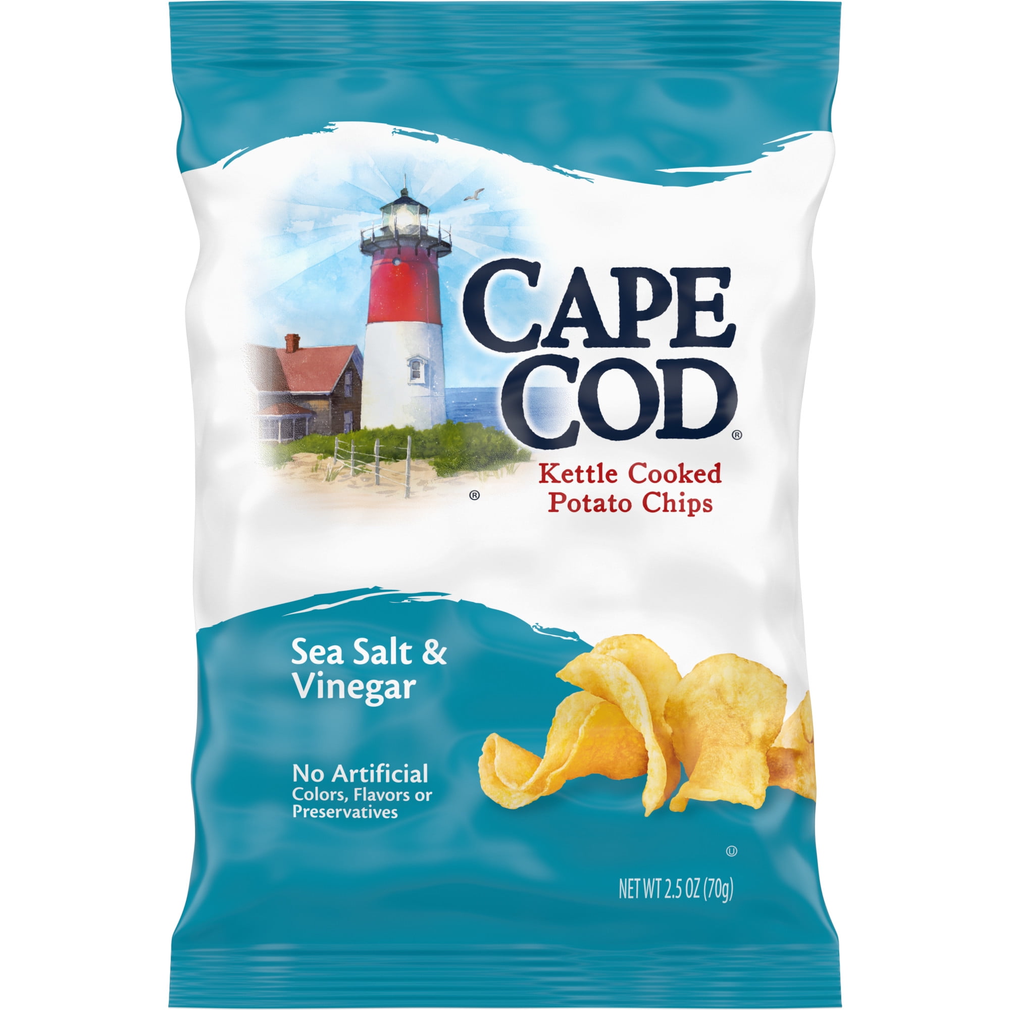 Cape Cod Sea Salt & Vinegar Chips, 2.5 oz Bag