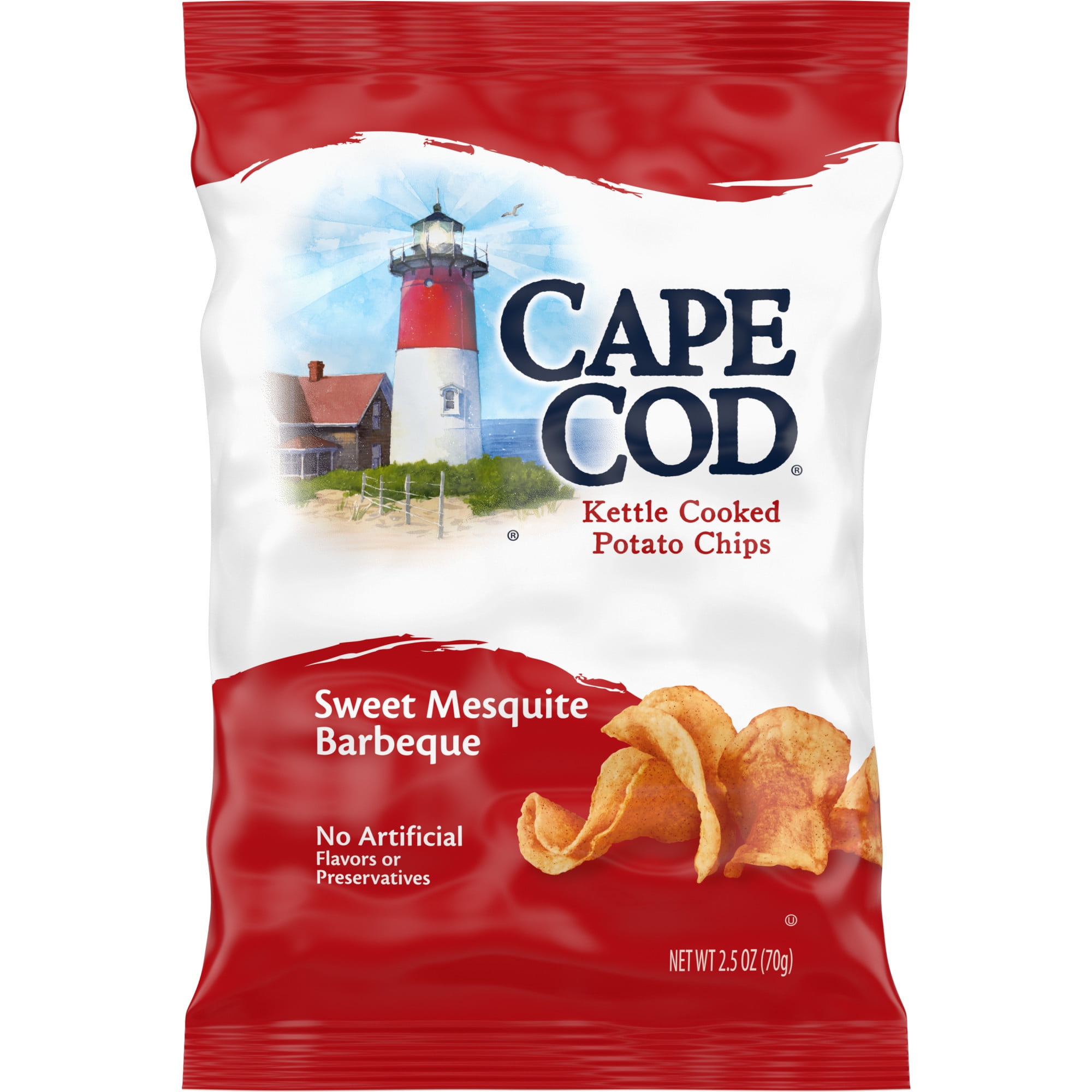 Cape Cod Potato Chips, Sweet Mesquite Barbeque Kettle Chips, 2.5 oz