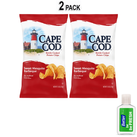 Cape Cod Potato Chips, Sweet Mesquite Barbeque Kettle Chips, 7.5 OZ
