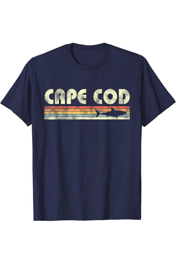 Cape Cod Retro Style With Shark Graphic T-Shirt, Unisex T-Shirt