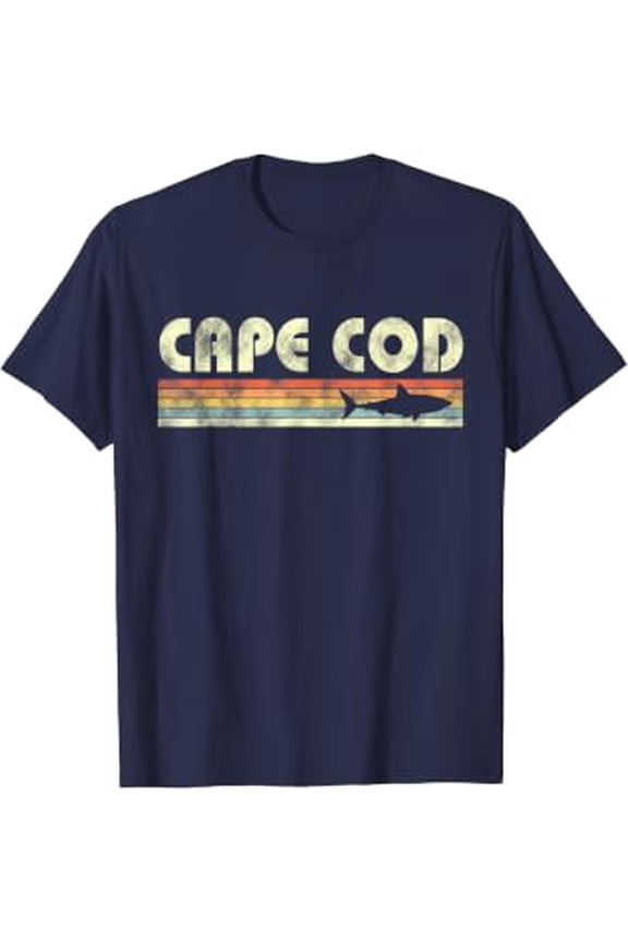 Cape Cod Retro Style with Shark graphic T-Shirt