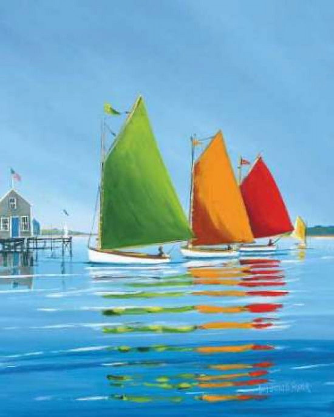 Cape Cod Sail Canvas Art - Sally Caldwell Fisher (24 x 30)