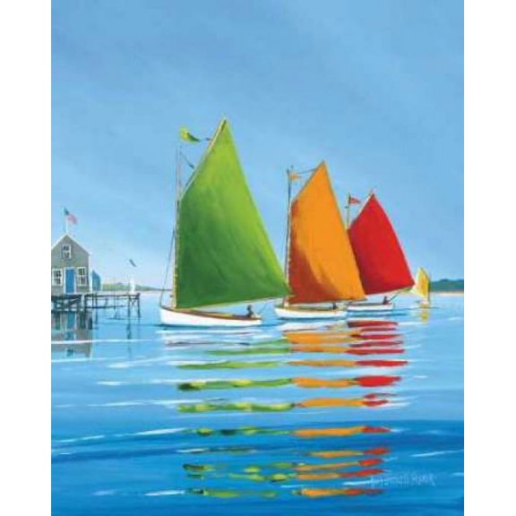Cape Cod Sail Poster Print by Sally Caldwell Fisher