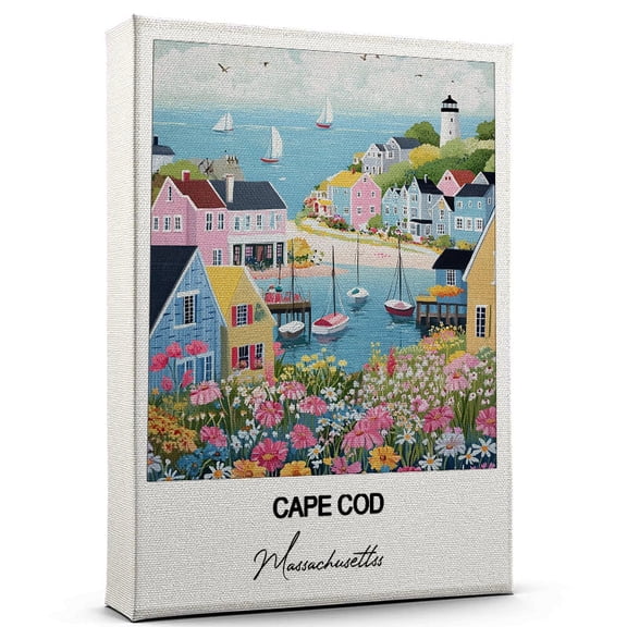 Cape Cod Travel Art Canvas Modern Wall Art Inspired by Massachusettss Canvas Great Gift for Travel Lovers Ready to Hang
