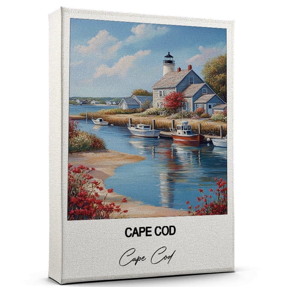 Cape Cod Travel Decorative Art Canvas Cape Cod Canvas Colorful Travel Wall Decor for Any Room Makes a Thoughtful Gift