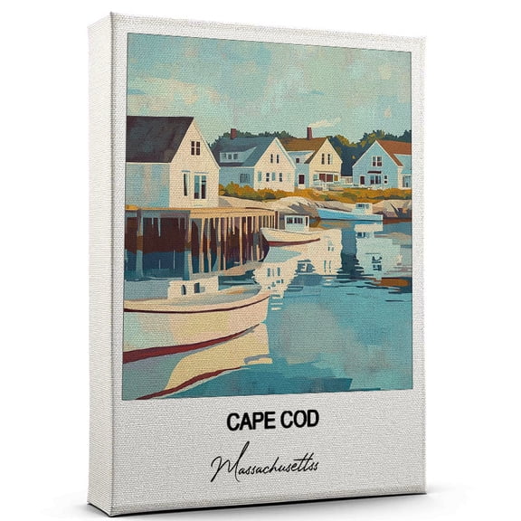 Cape Cod Travel Decorative Art Canvas Massachusettss Canvas Colorful Travel Wall Decor for Any Room Makes a Thoughtful Gift