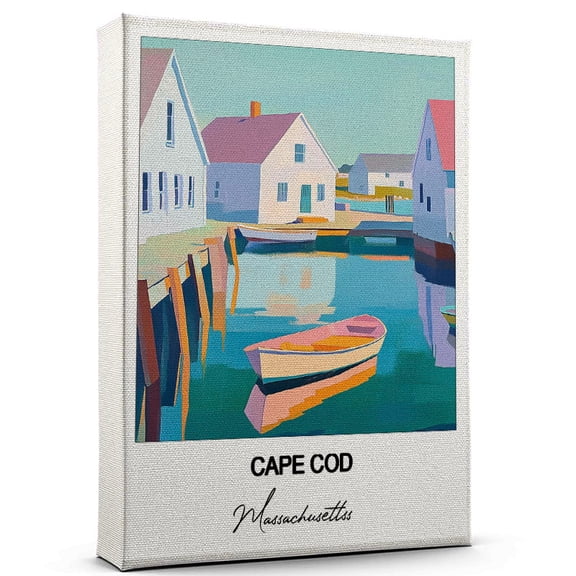 Cape Cod Travel Print on Canvas Massachusettss Canvas Great for Travel Enthusiasts, Perfect for Home & Office Decor