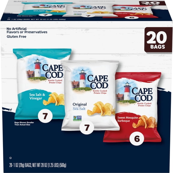Cape Cod Variety Pack Chips, MDA0520 Count 1 Oz