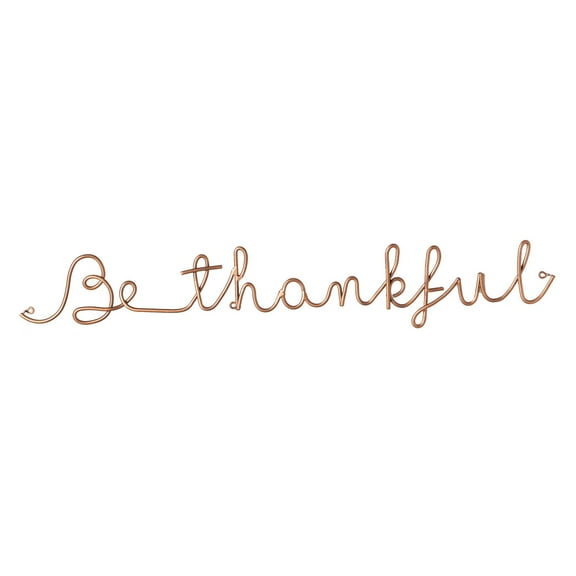 Cape Craftsman Be Thankful 3-D Cursive Metal Wall Dcor
