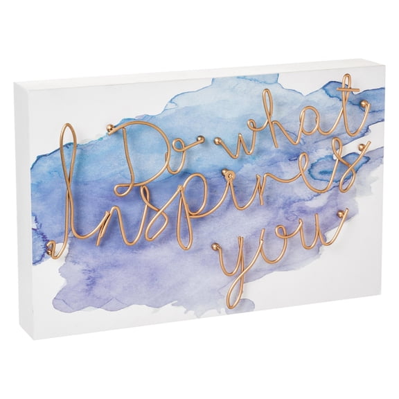 Cape Craftsman Do What Inspires You Cursive Metal Wire & Wood Plock