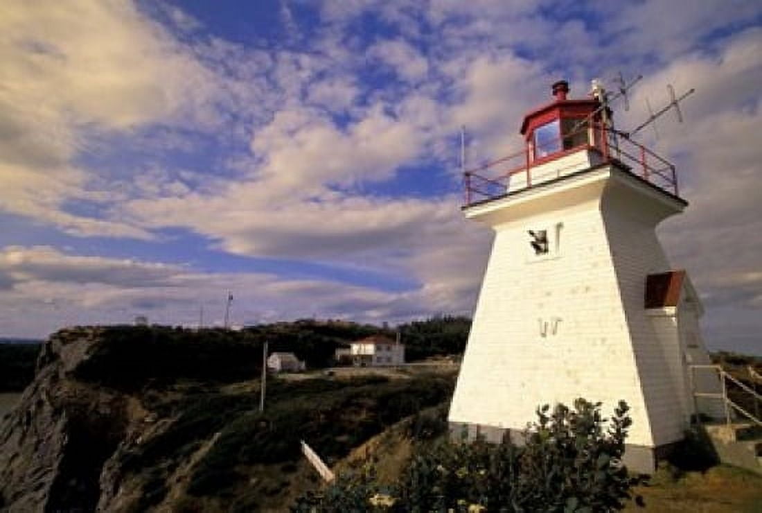 Cape Enrage Lighthouse Canvas Art - Walter Bibikow DanitaDelimont (27 x 18)