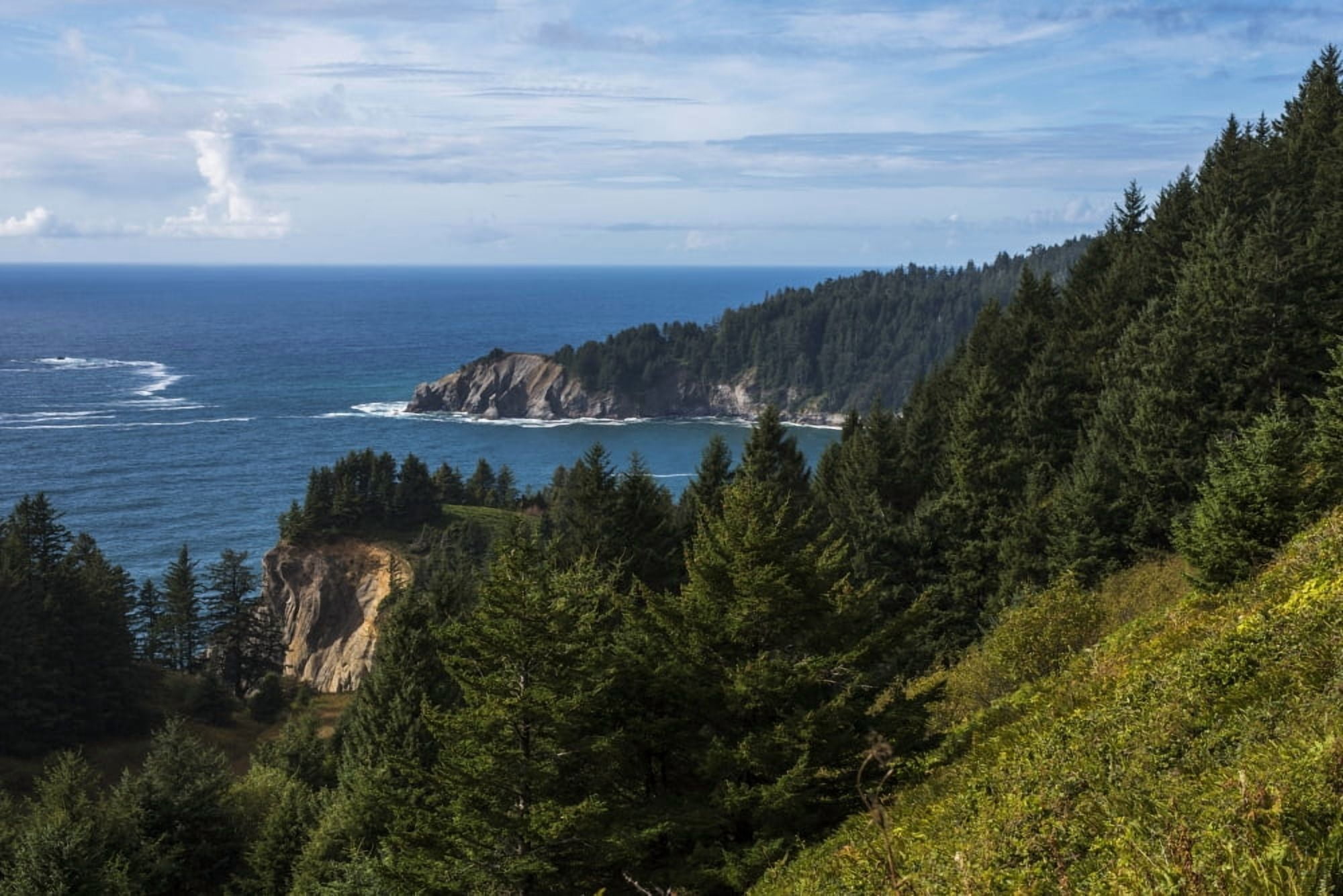 Cape Falcon extends into the Pacific Ocean Manzanita Oregon United States of America Canvas Art - Robert L Potts Design Pics (19 x 12)