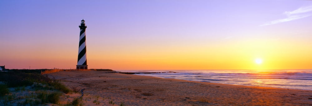 Cape Hatteras Lighthouse Cape Hatteras North Carolina Canvas Art - Panoramic Images (36 x 12)