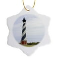 thumbnail image 1 of 3drose, Cape Hatteras Lighthouse in North Carolina - Us34 Dfr0031 - David R. Frazier, 3 inch Snowflake Porcelain Ornament, 1 of 7