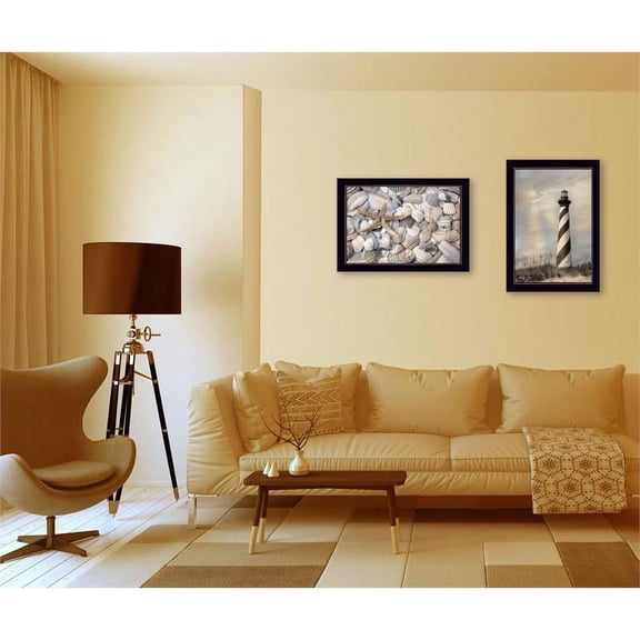 Cape Hatteras Lighthouse and Sea Shells Collection byLori Deiter WoodMulti-Color