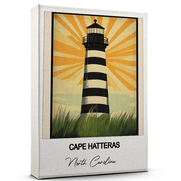 Cape Hatteras Travel Decorative Art Canvas North Carolina Canvas Colorful Travel Wall Decor for Any Room Makes a Thoughtful Gift