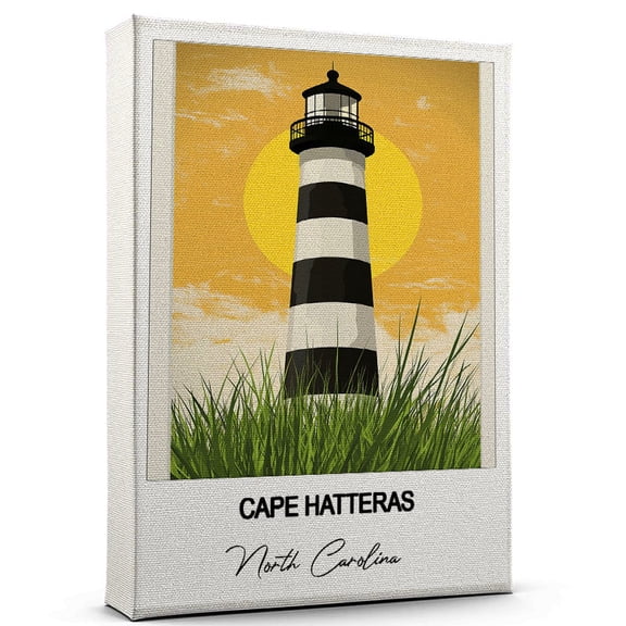 Cape Hatteras Travel Print on Canvas North Carolina Canvas Great for Travel Enthusiasts, Perfect for Home & Office Decor