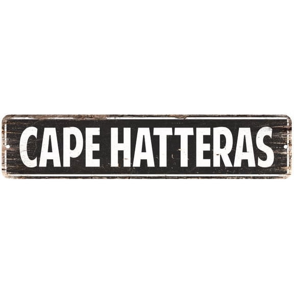 Cape Hatteras Vintage Look Gift Metal Sign Chic 4x18 204180008214