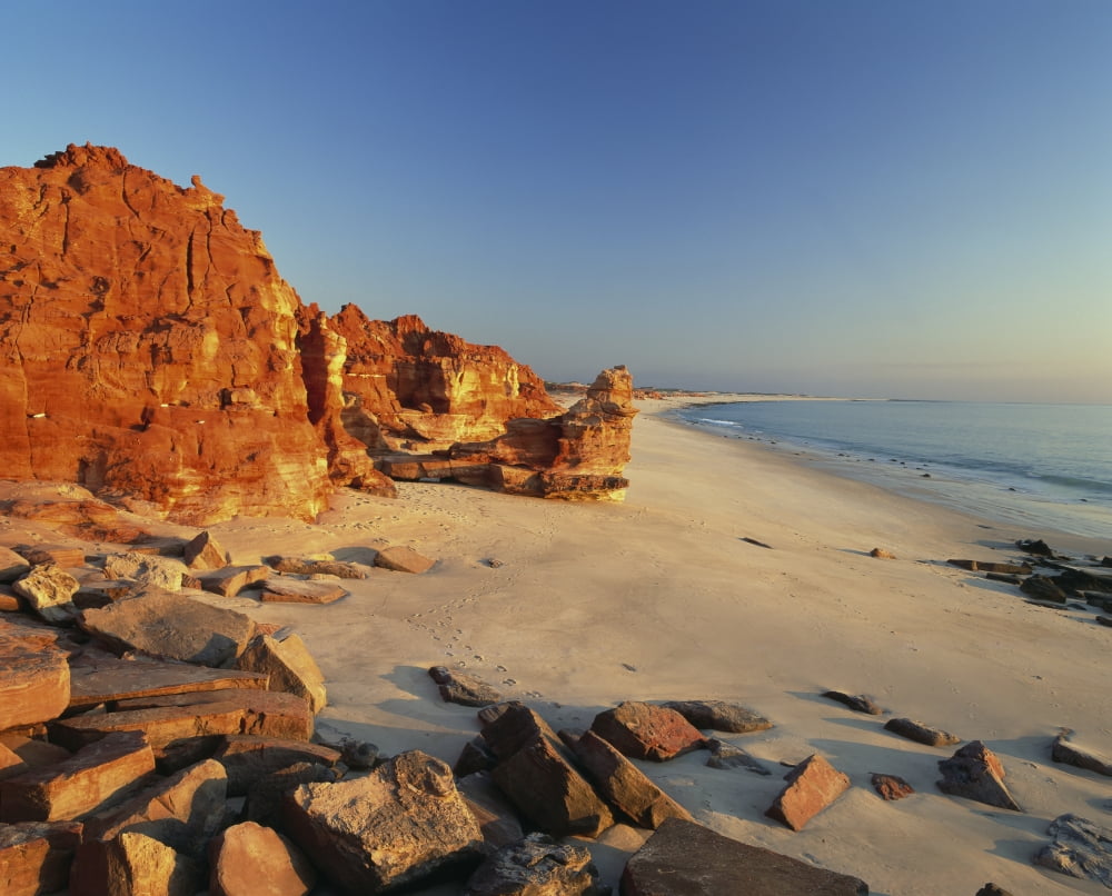 Cape Leveque glowing red at sunset Kimberley Region Australia Canvas Art - David Kirkland Design Pics (17 x 13)