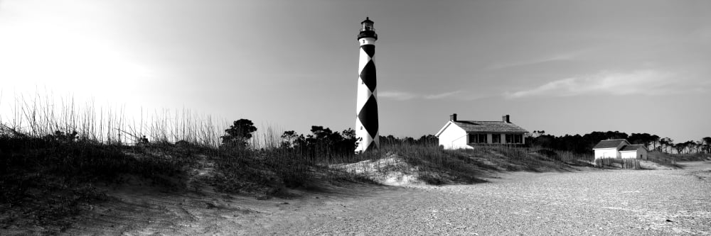 Cape Lookout Lighthouse Outer Banks North Carolina USA Canvas Art - Panoramic Images (12 x 36)