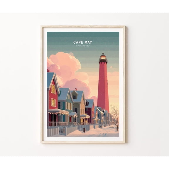 Cape May New Jersey Lighthouse Coastal Village Home Decor