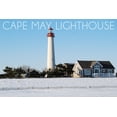 thumbnail image 1 of Cape May, New Jersey, Lighthouse in Winter (9x12 Wall Art Print, Home Decor), 1 of 3