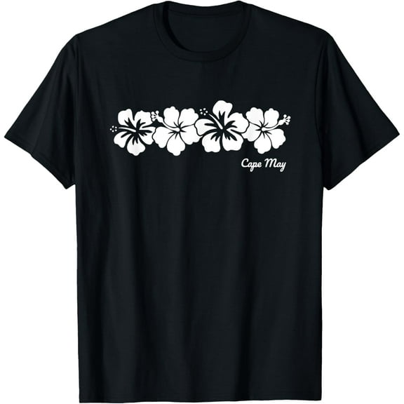 Cape May New Jersey NJ Hibiscus Flower Souvenir Mens Womens T-Shirt
