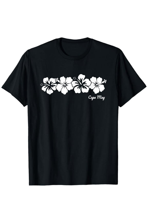 Cape May New Jersey NJ Hibiscus Flower Souvenir Mens Womens T-Shirt