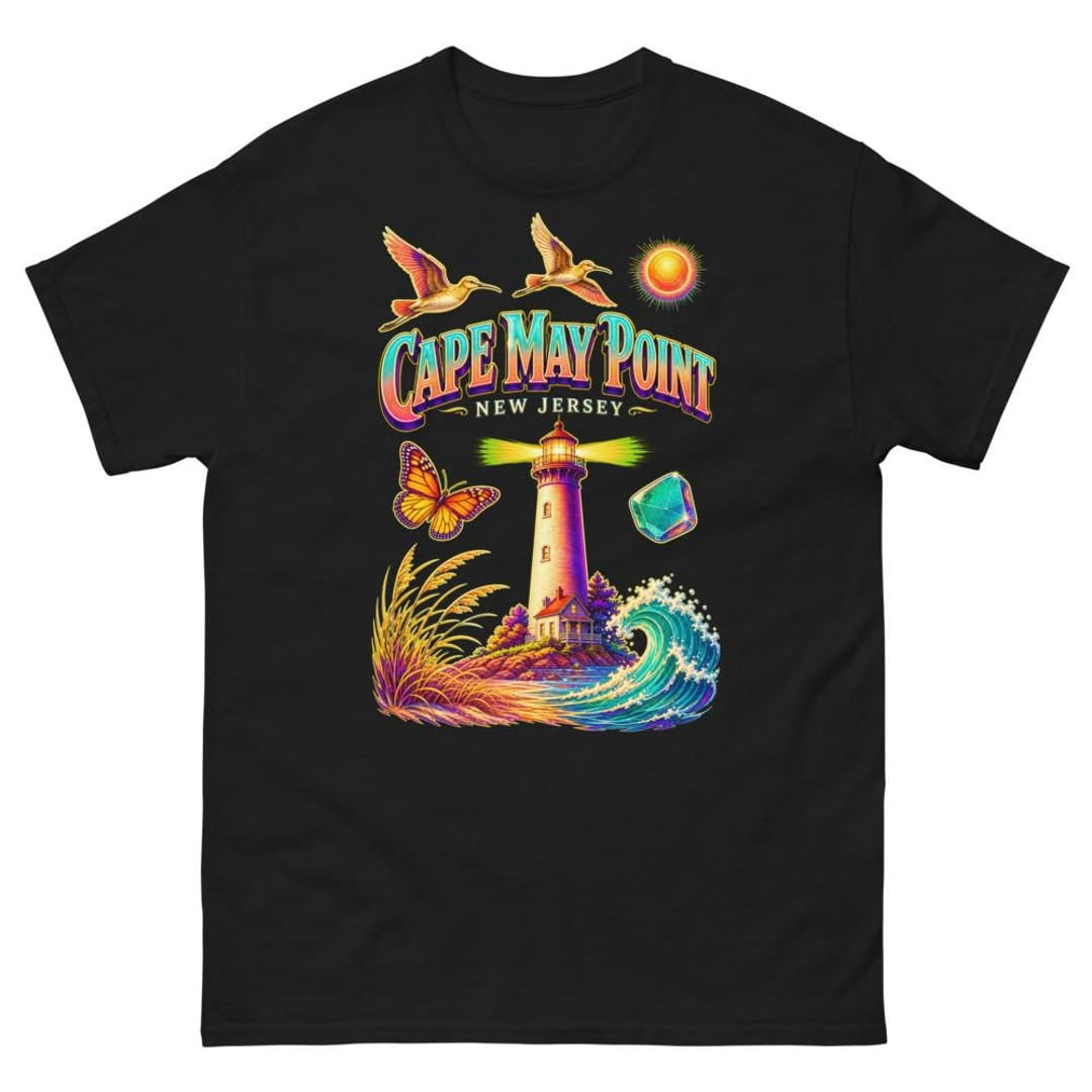 Cape May Point New Jersey T-shirt Lighthouse Souvenir Tee Beach Travel ...
