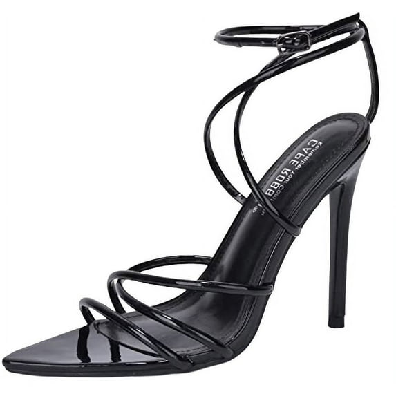 Cape Robbin ADA Black Super Strappy Pointy Open Toe Ankle Strap Stiletto Heel (7)