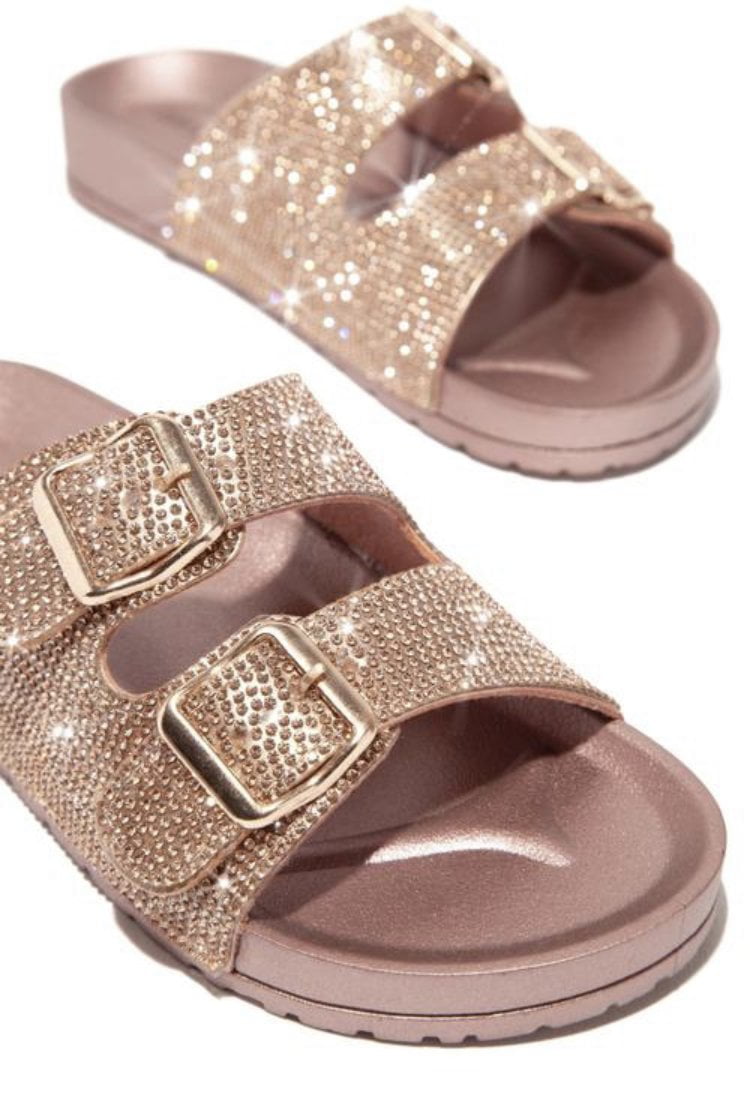 Cape robbin rhinestone slides sale