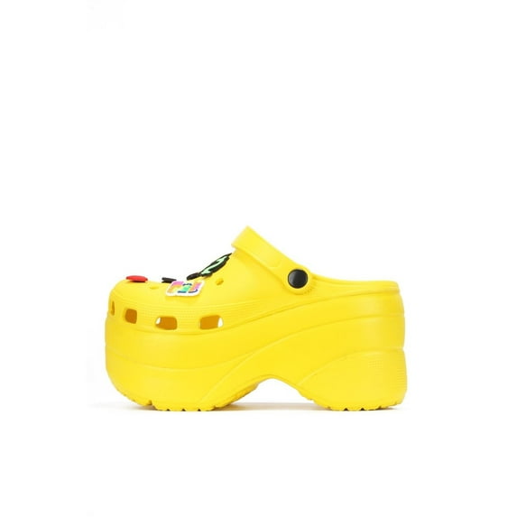 Cape Robbin Gardener-2 Platform Clogs Fashion Comfortable Clogs Slippers YELLOW (YELLOW, 5)
