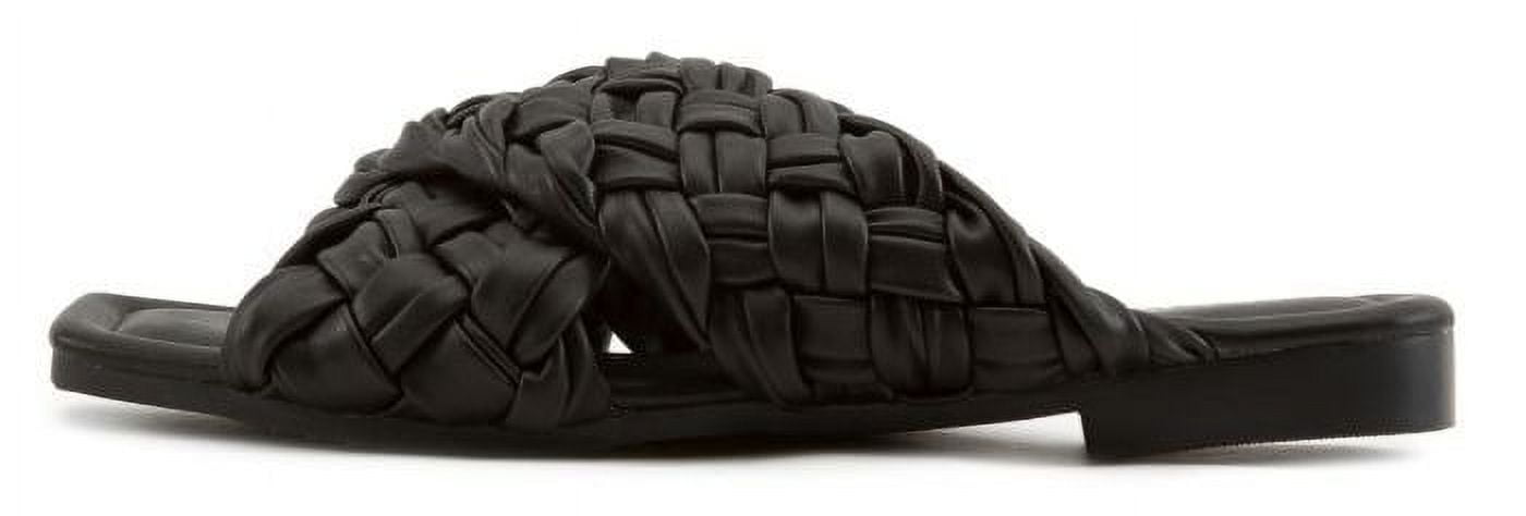 Cape Robbin JOMO Joelina Black Flat Fashion Wrapped Slip On Open