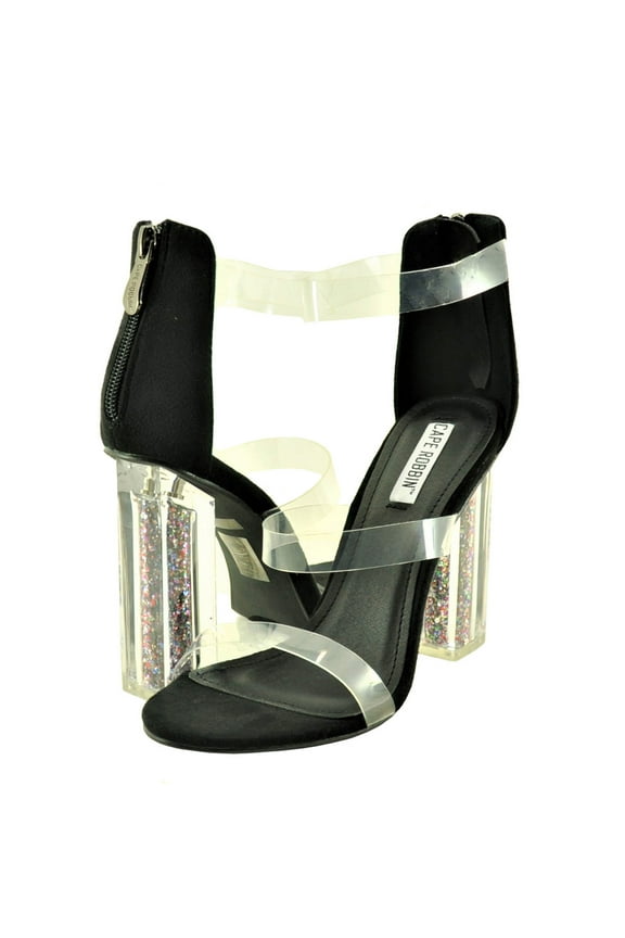 Maria 7 Women's Glitter Perspex Heels JR2279