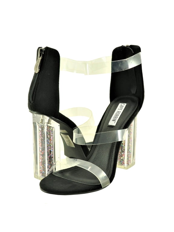 Maria 7 Women's Glitter Perspex Heels JR2279