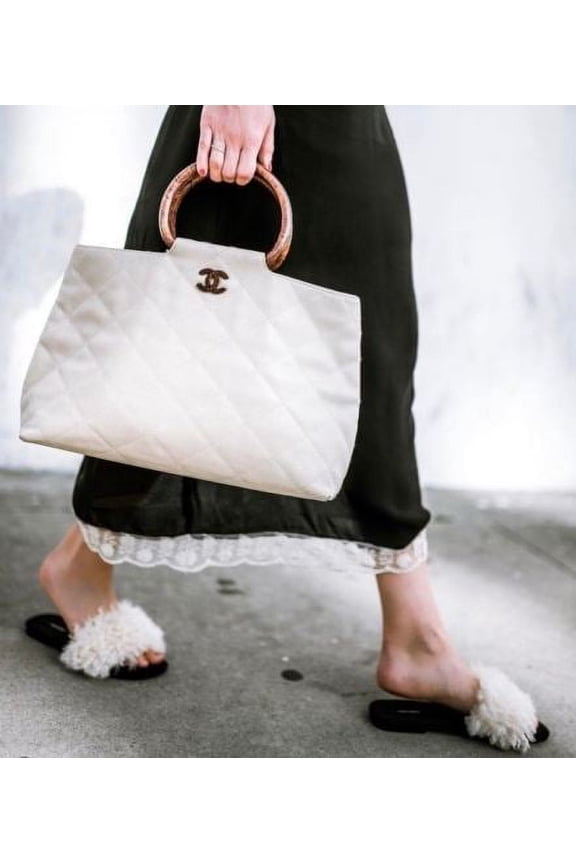 Moira-34 White Faux Sheep Fur Open Toe Slide Slip On Flat Sandals (6, White)