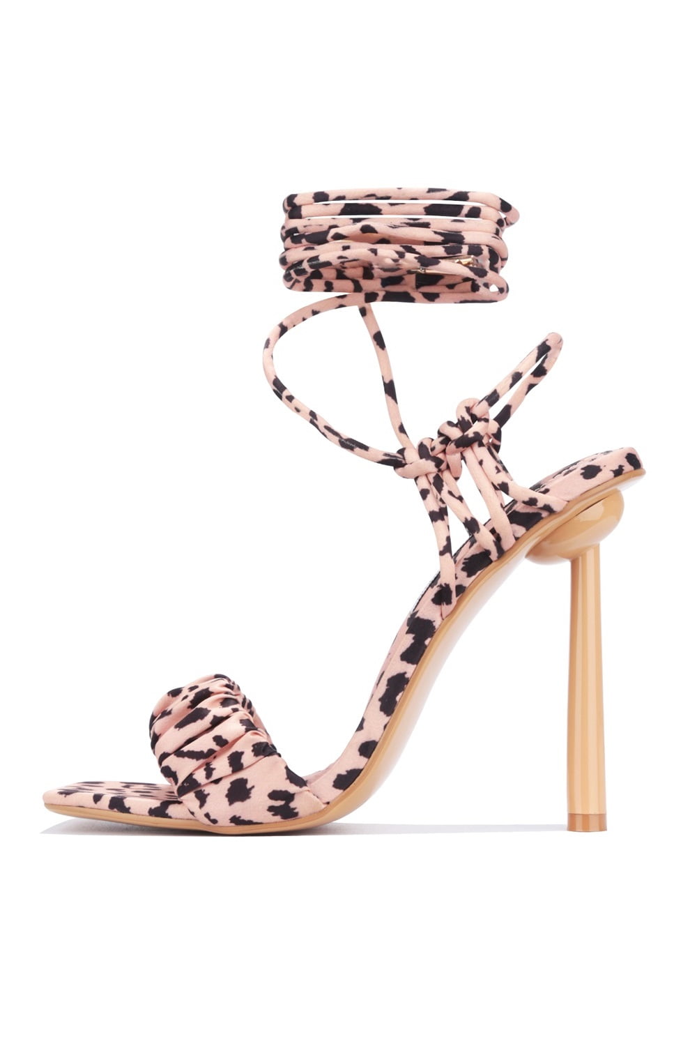 Leopard print tie up deals sandals