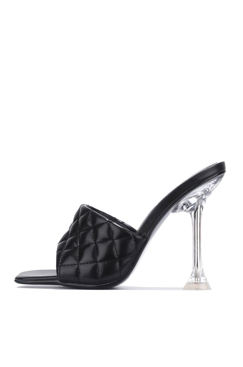 mule sandal black quilted calfskin main image 1