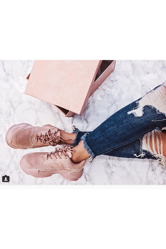 Siren Blush Everyday Comfortable Diva Fashion Lace Up Sneakers (9)