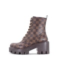 thumbnail image 1 of Cape Robbin Suree Boxes Brown Lace-Up Chunky Platform Combat Booties Moto Boots (Brown, 6), 1 of 1