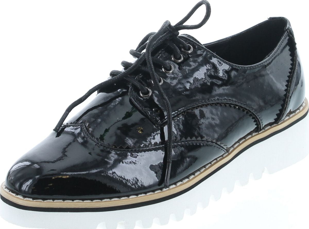 Escarpins Oxford En Cuir Verni Nude - Taille US 6 (Femme) - Occasion - Marque Nude