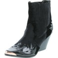 thumbnail image 1 of Cape Robbin Women Mixed Media Pointy Toe Flame Pattern Cowboy Bootie, 1 of 7