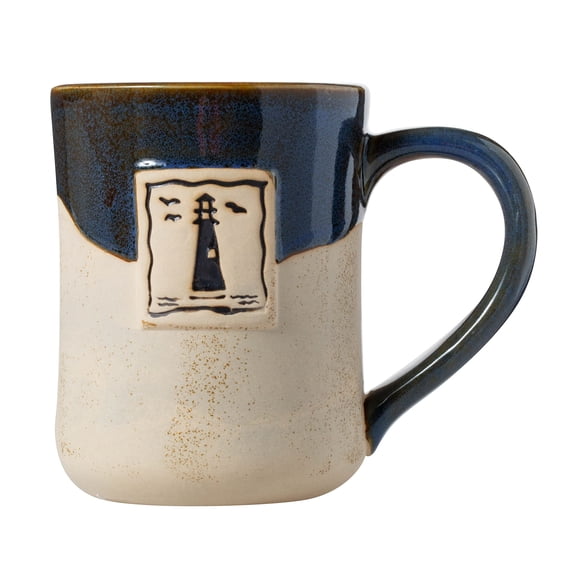 Cape Shore 16oz Hand-Crafted Stamped Potter's Mug, Multiple Styles Available Lighthouse