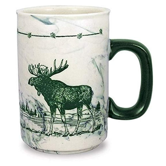 Cape Shore 18oz Heavy Stoneware Sema Pottery Mug, Multiple Styles Available (Moose)