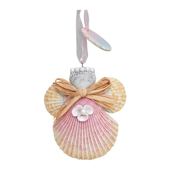 Cape Shore Christmas Resin Ornament, Shell Angel, Holiday Tree Decoration, Home Collection