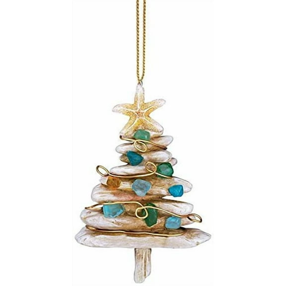 Cape Shore Christmas Tree Driftwood Beach Resin Ornament Decoration