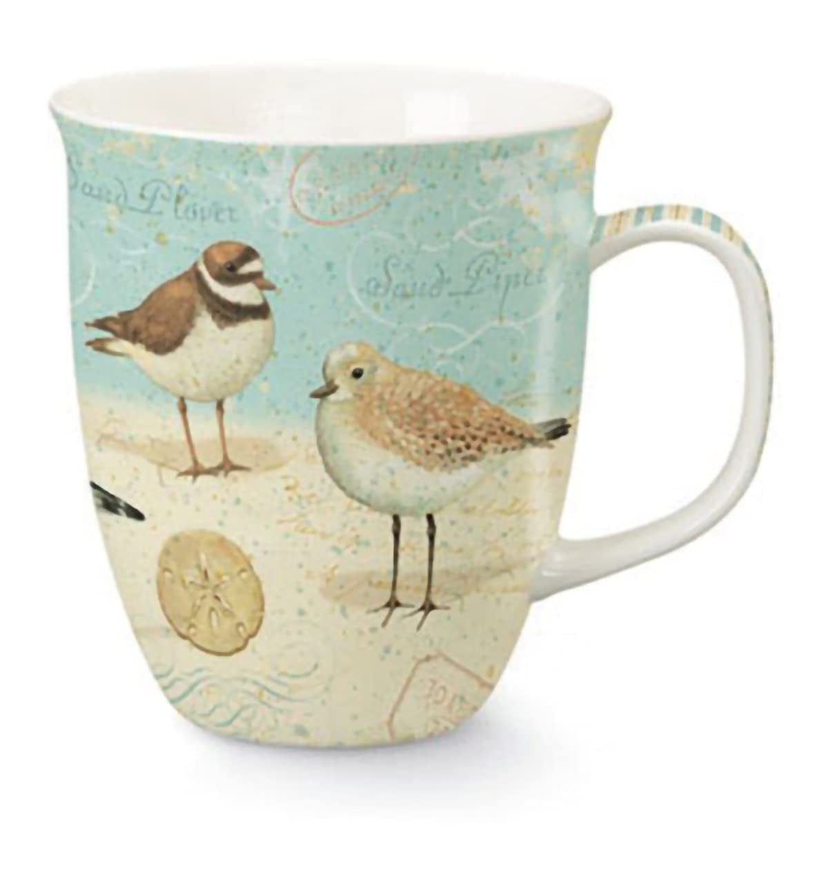 Cape Shore Decorative Harbor Coffee Tea Mug Cup, Sand Piper, Gifts for Birthday Christmas, 15 Oz